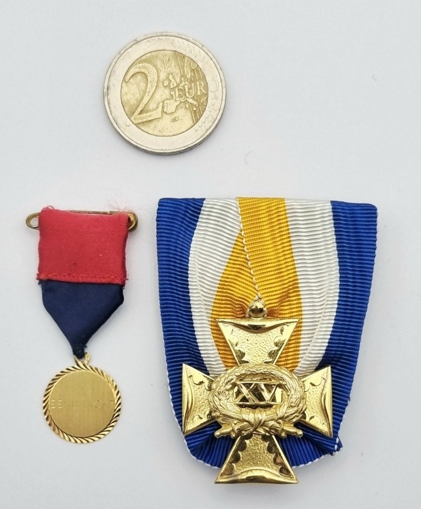389. Messing officierskruis, medaille - Nederland, 20e eeuw, Ophalen, Landmacht, Nederland, Lintje, Medaille of Wings