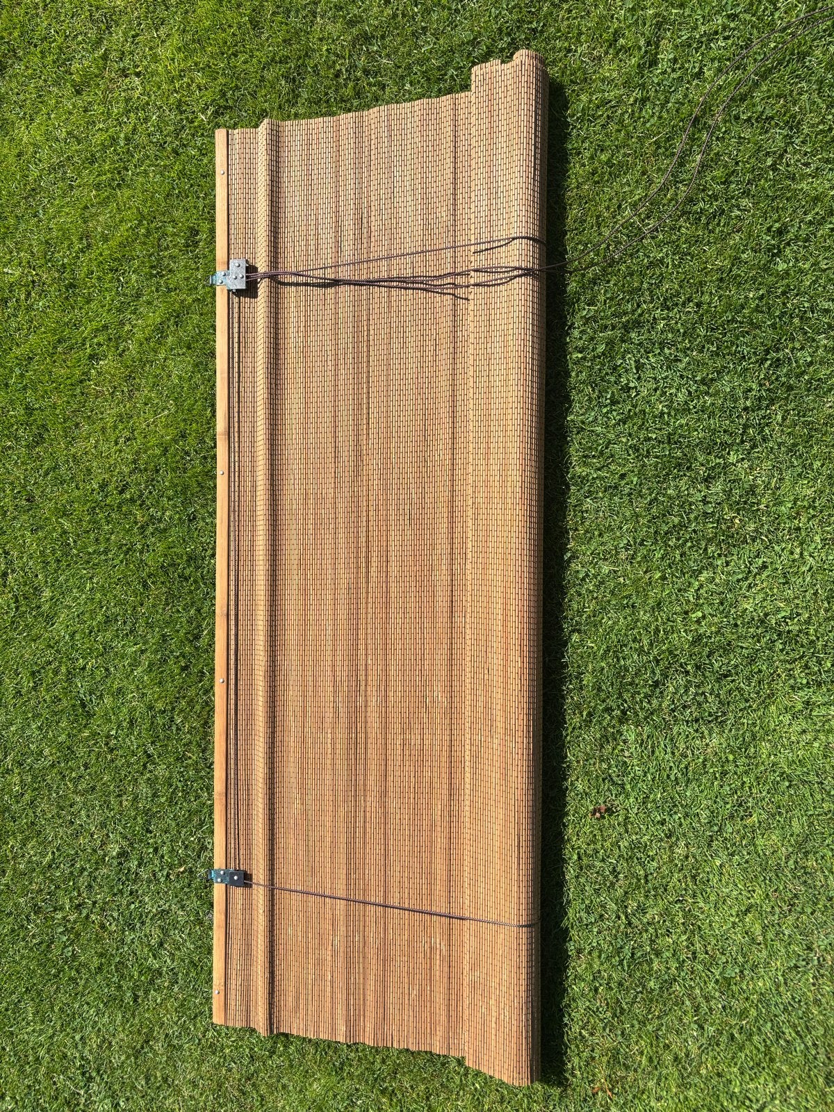 Rolgordijn bamboe look - Breedte 120 cm, Huis en Inrichting, Stoffering | Gordijnen en Lamellen, Ophalen, Gebruikt, Bruin, Rolgordijn