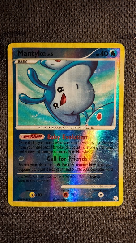 Mantyke 55 Diamond & Pearl | Pokemon kaart, Ophalen, Zo goed als nieuw, Losse kaart, Foil