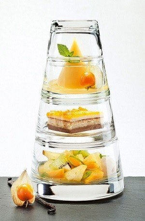 5x Durobor Vertigo Pyramide amuseglazen, Ophalen of Verzenden, Zo goed als nieuw, Glas, Overige merken