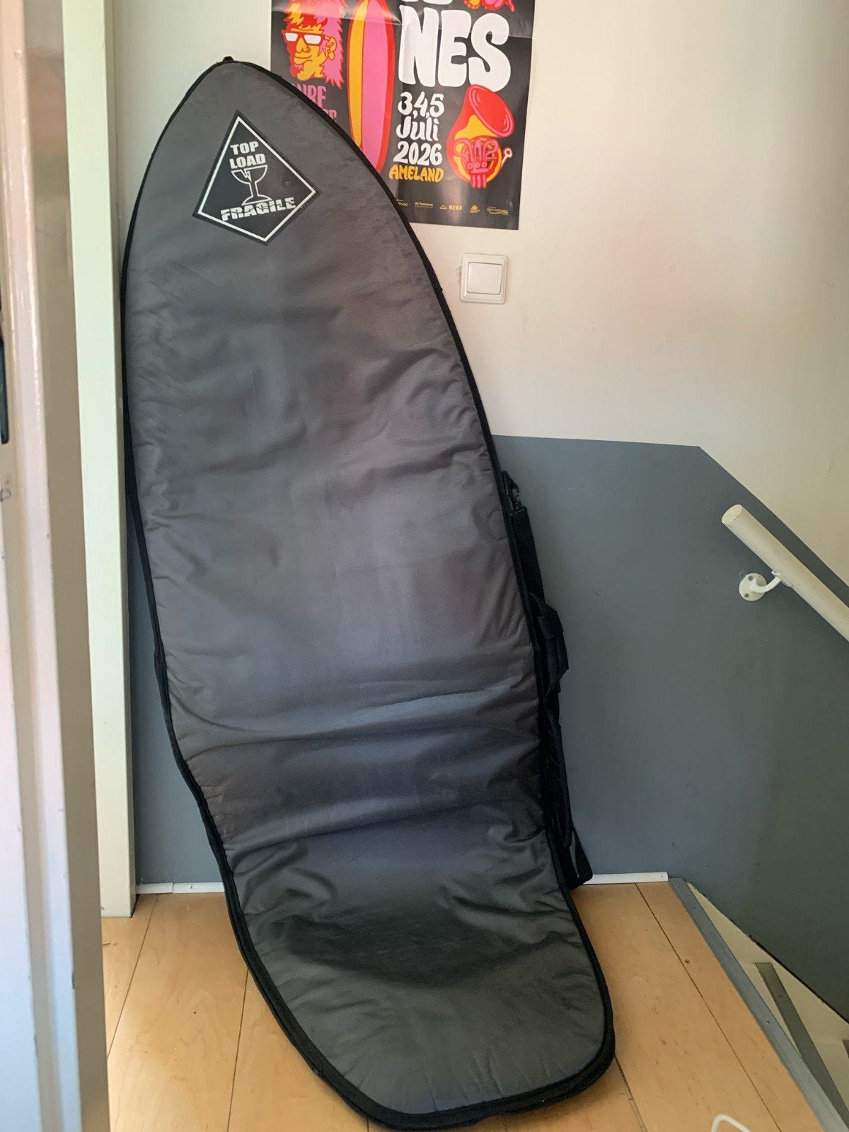 6'0 custom surfboard travelbag dubbele voering, Ophalen, Zo goed als nieuw, Met draagtas