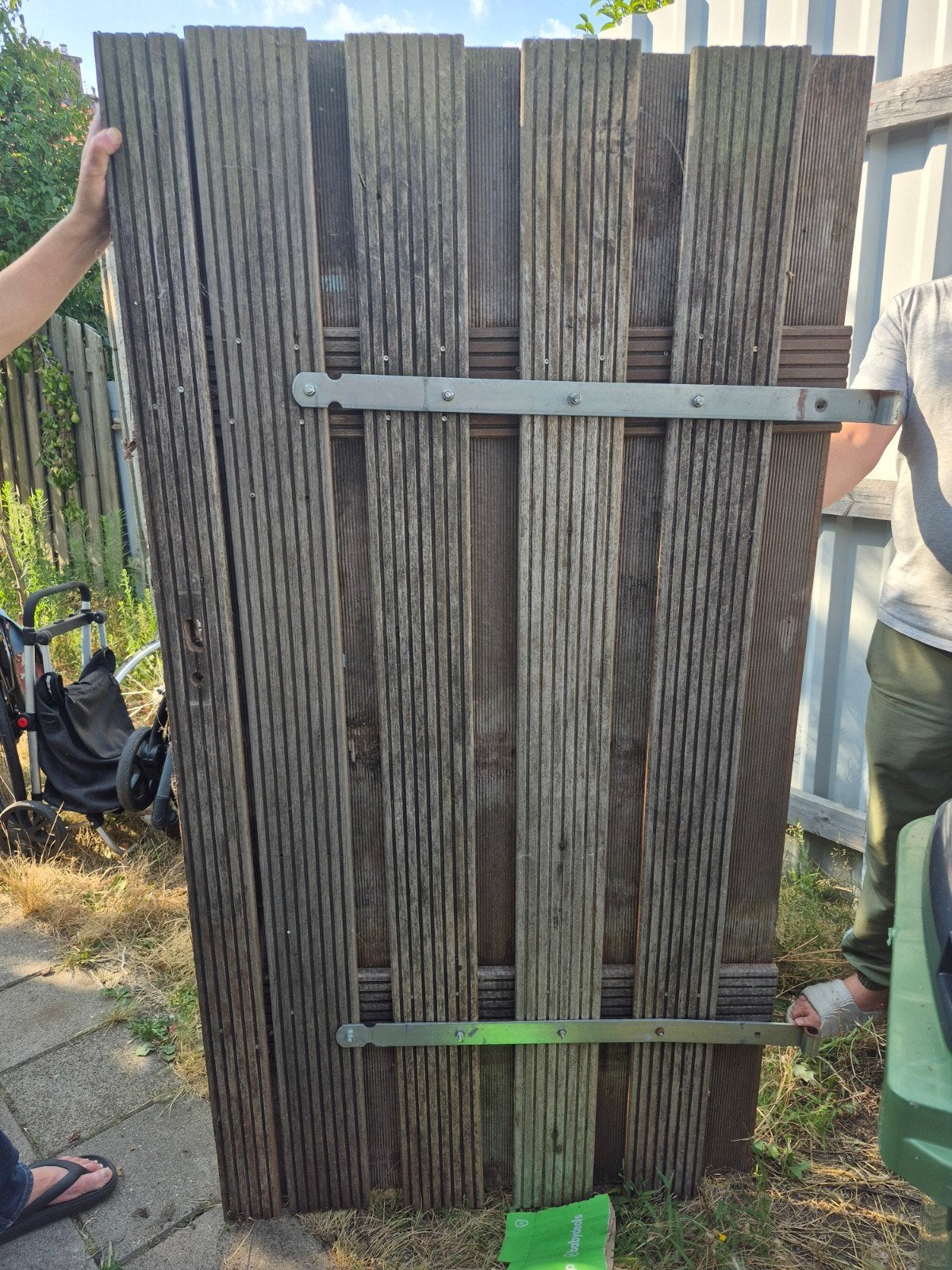 hardhouten poort voor tuin, Ophalen, 1 tot 2 meter, Minder dan 3 meter, Zo goed als nieuw