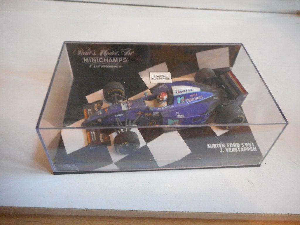 Minichamps F1 Simtek Ford S951 J Verstappen in Doos, Ophalen of Verzenden, Zo goed als nieuw, Auto, MiniChamps