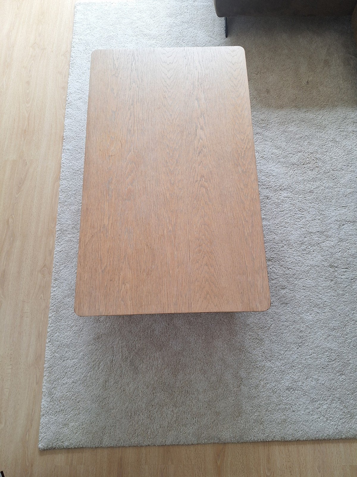 Woood salontafel massief eikenhout, Ophalen, Gebruikt, 100 tot 150 cm, Modern, Industrieel