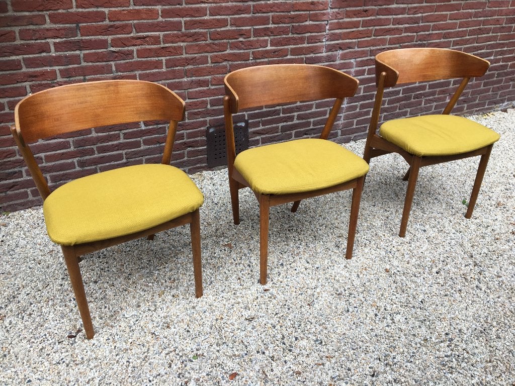 Sibast nr 7 stoelen, 3 stuks, Ophalen, Gebruikt, Stof, Drie