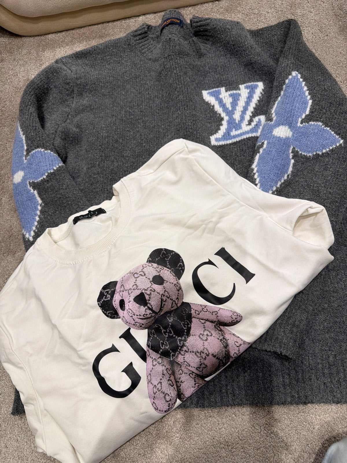 2 louis vuiton & gucci trui maat XS/S - Zo goed als nieuw, Kleding | Heren, Ophalen of Verzenden, Zo goed als nieuw