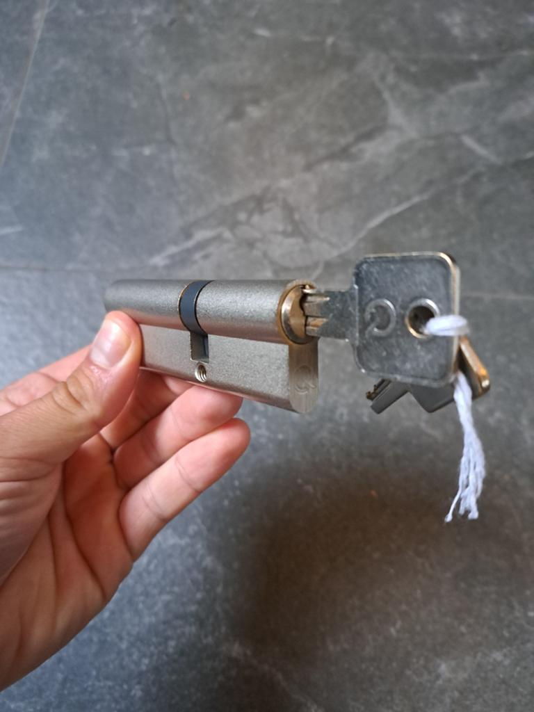 Greenteq cilinder slot 10 cm met 3 sleutels, Ophalen of Verzenden, Rvs, Slot