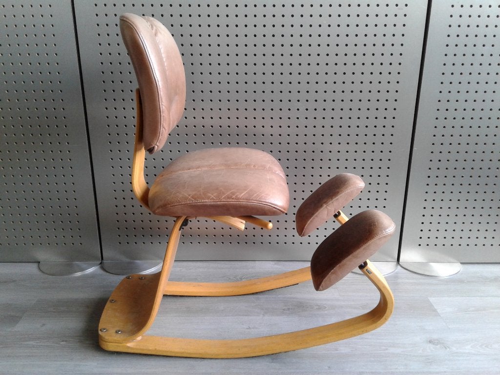 Stokke (Variér) Oposit (Thatsit) (Cognac Leder), Gebruikt!, Gebruikt, Overige kleuren, Ophalen of Verzenden, Variér