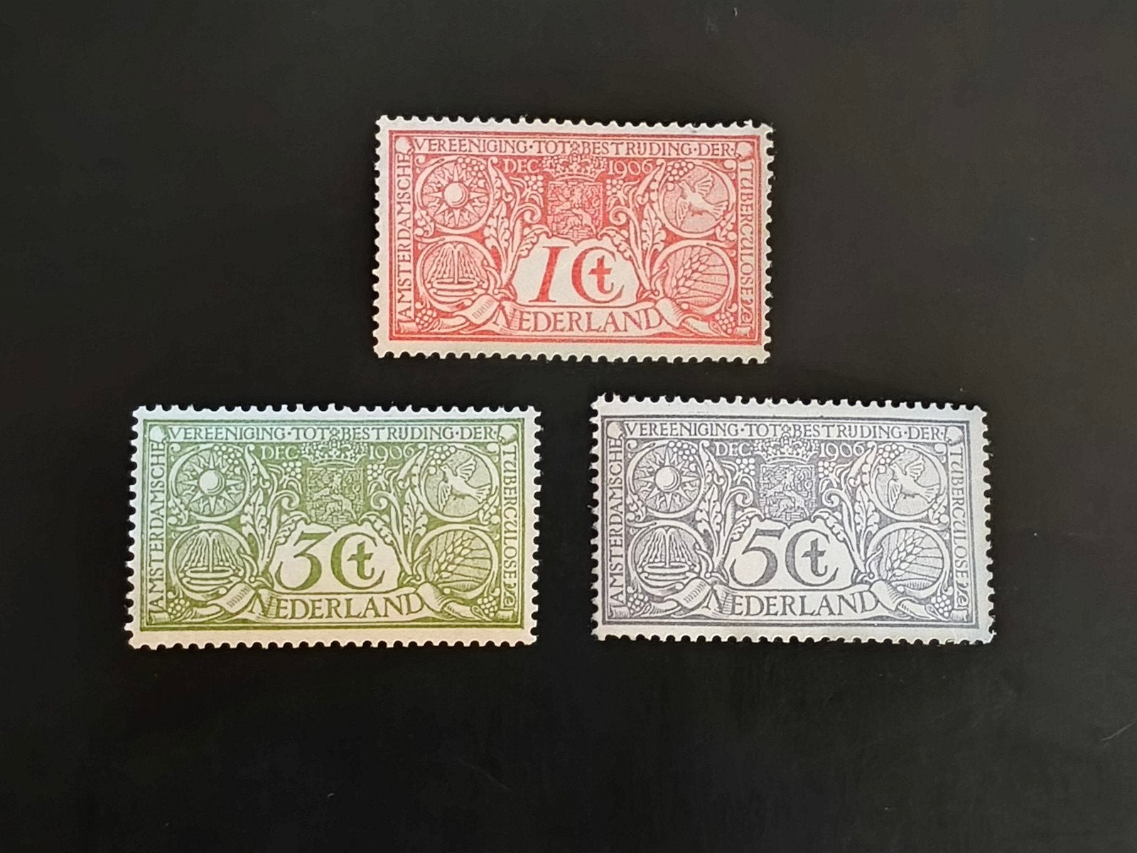 Tuberculose serie 1906, NVPH 84-86, Postzegels en Munten, Postzegels | Nederland, Ophalen of Verzenden