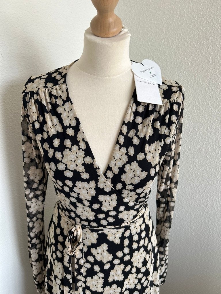 Fabienne Chapot maat M Natasja frill dress 482, Kleding | Dames, Jurken, Maat 38/40 (M), Zwart, Ophalen of Verzenden, Zo goed als nieuw