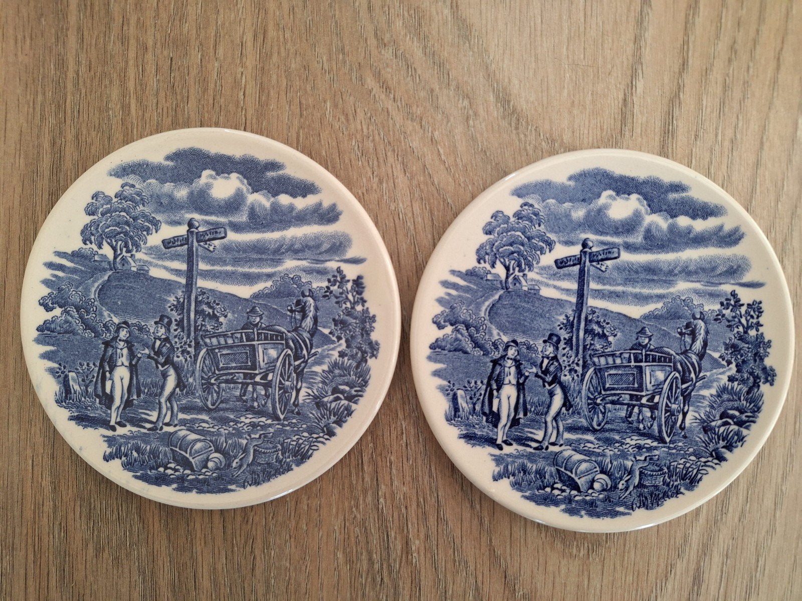 Vintage petit four bordjes Ironstone England, Ophalen of Verzenden