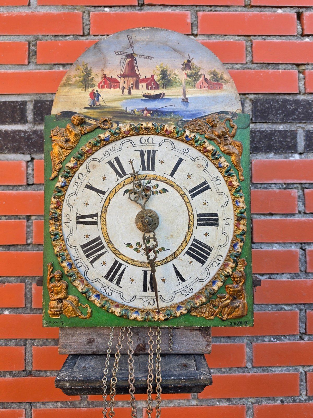 antiek uurwerk van friese staartklok, Antiek en Kunst, Ophalen of Verzenden