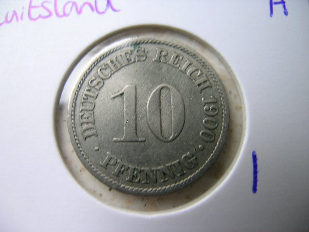 10 Pfennig 1900 A Duitsland (nr 1), Ophalen of Verzenden, Duitsland, Losse munt