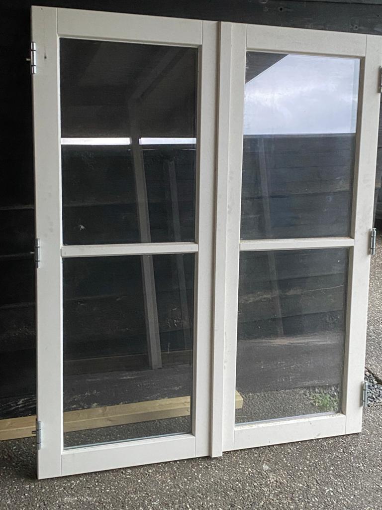 Openslaande ramen, Overige typen, Zo goed als nieuw, 150 tot 225 cm, Inclusief glas