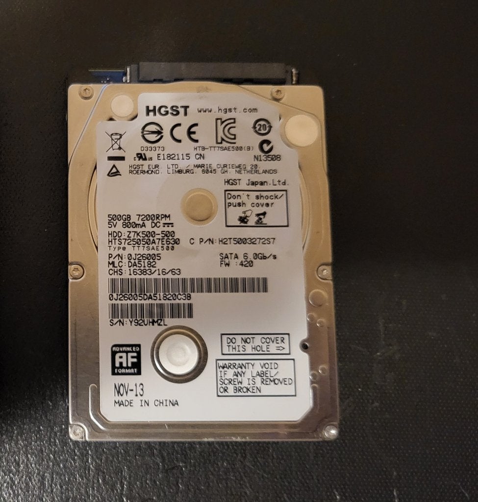 Harde schijf schijf 500 gb 2,5 inch, Ophalen of Verzenden, Laptop