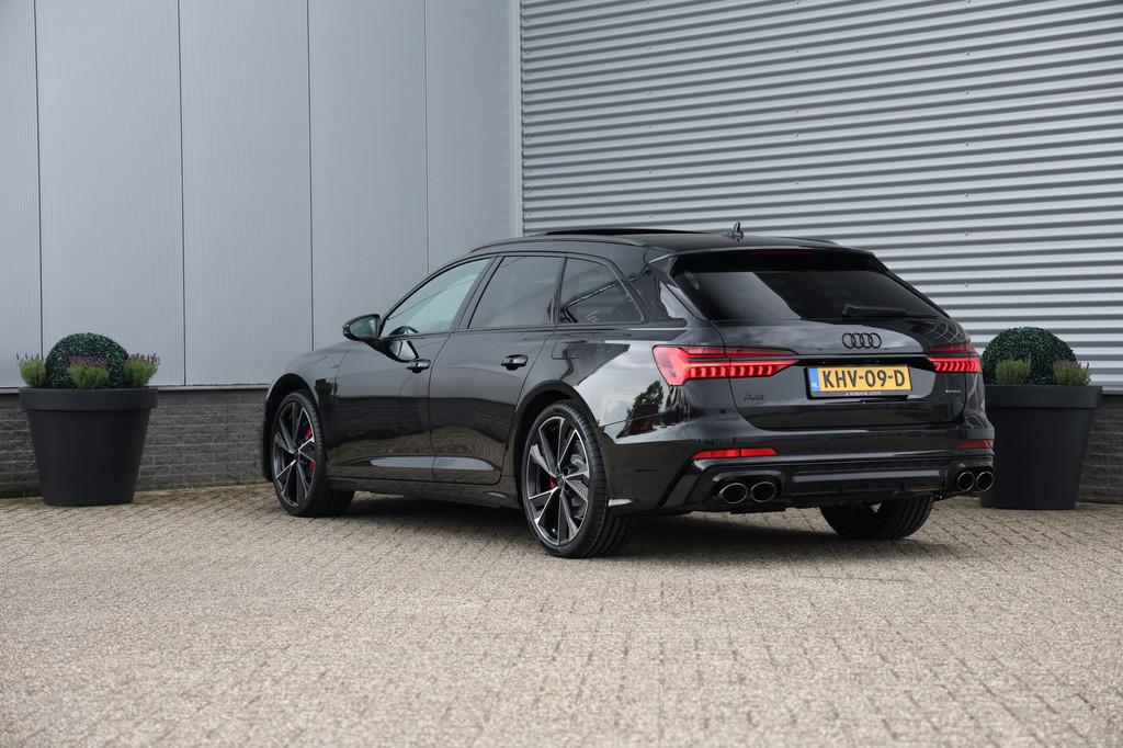 Audi A6 Avant 55 TFSI e Quattro Competition S-Line 367pk Pan, Auto's, Automaat, Gebruikt, 4 cilinders, Zwart