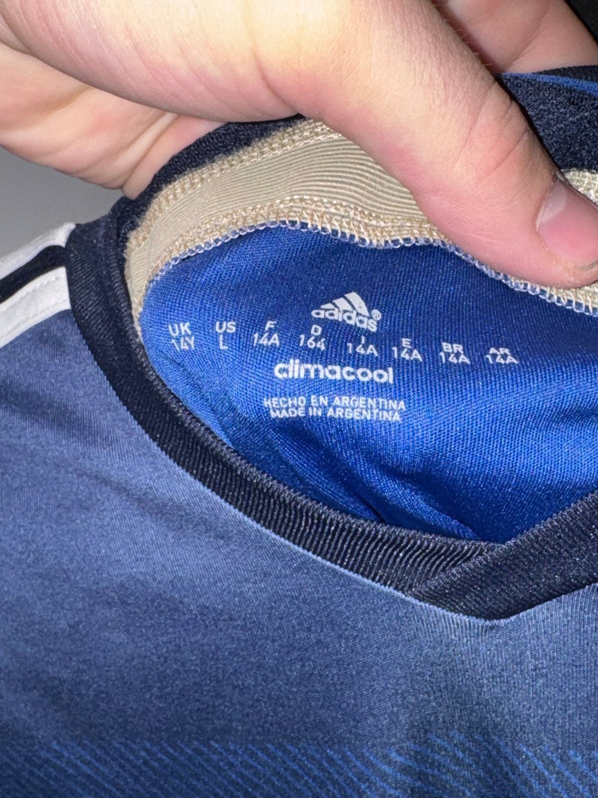 Adidas Argentinië Thuisshirt 2014 WK - Maat 14A, Ophalen of Verzenden, Zo goed als nieuw