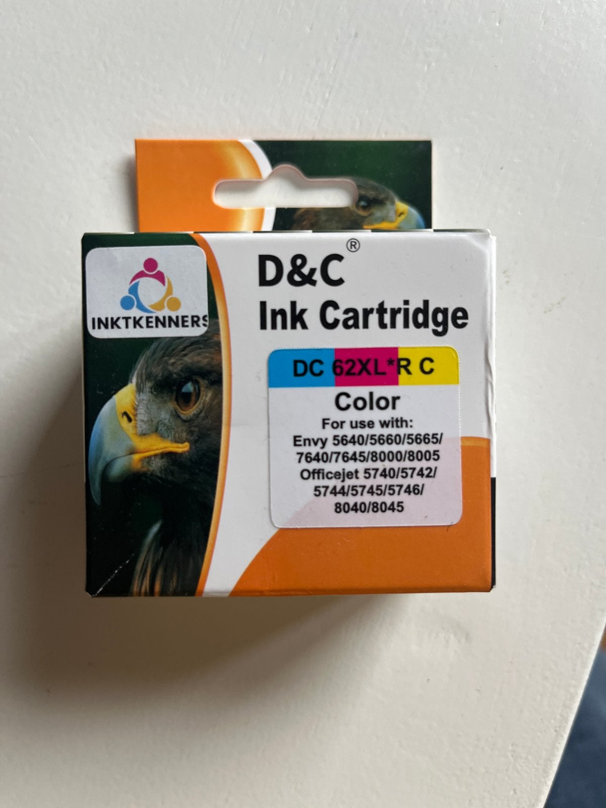 D&C Ink Cartridge DC 62XL*R C Kleur voor HP printers, Ophalen of Verzenden, Nieuw, Cartridge