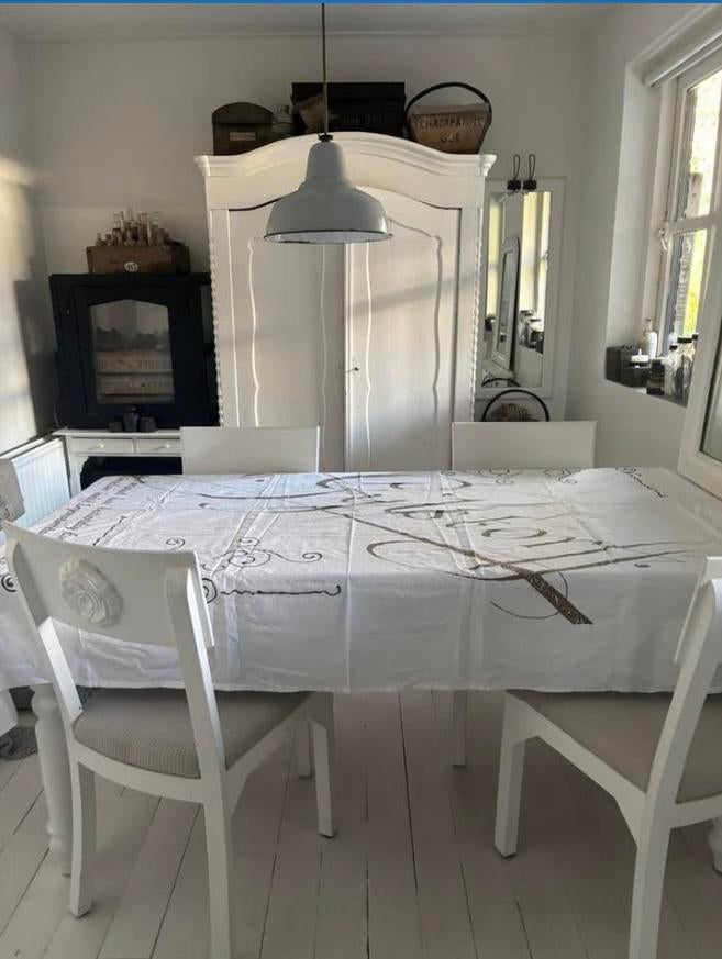 Tafelkleed JDL met 4 servetten, Antiek en Kunst, Ophalen of Verzenden