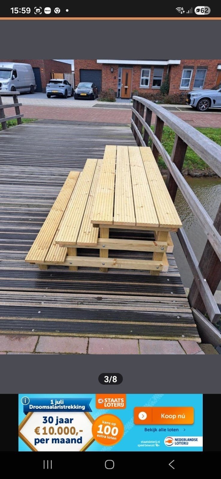 Grote duurzame opstap trap bordestrap stacaravan Div. maten, Ophalen, Nieuw