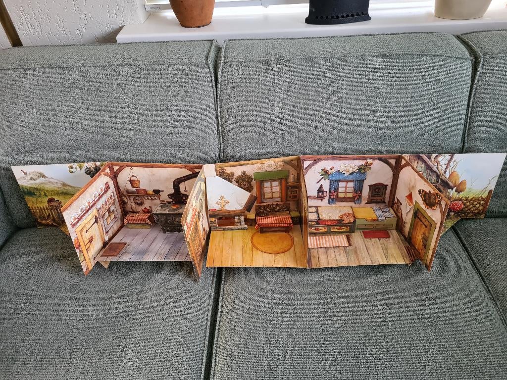 Kabouterhuis om leuk mee te spelen vintage Pop-up-boek boek, Verzamelen, Verzenden, Zo goed als nieuw, Nvt, Nvt