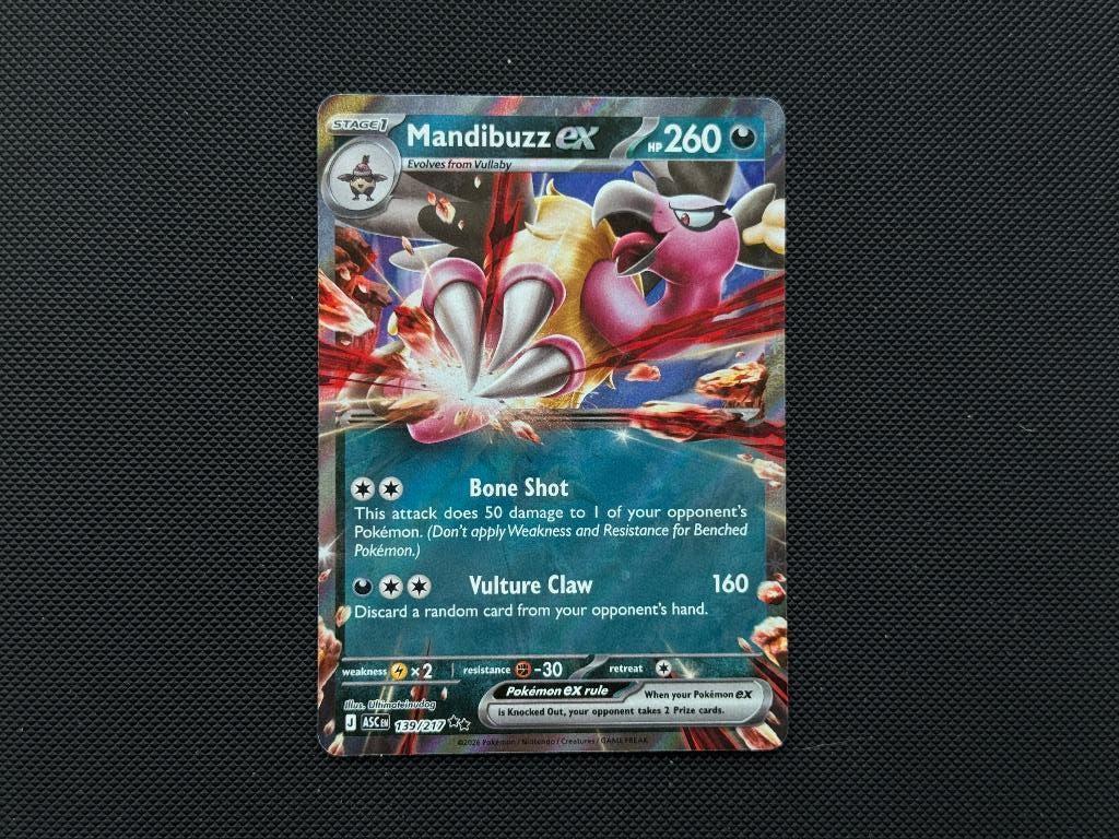 Mandibuzz EX — Ascended Heroes 139, Ophalen of Verzenden, Nieuw, Losse kaart, Foil