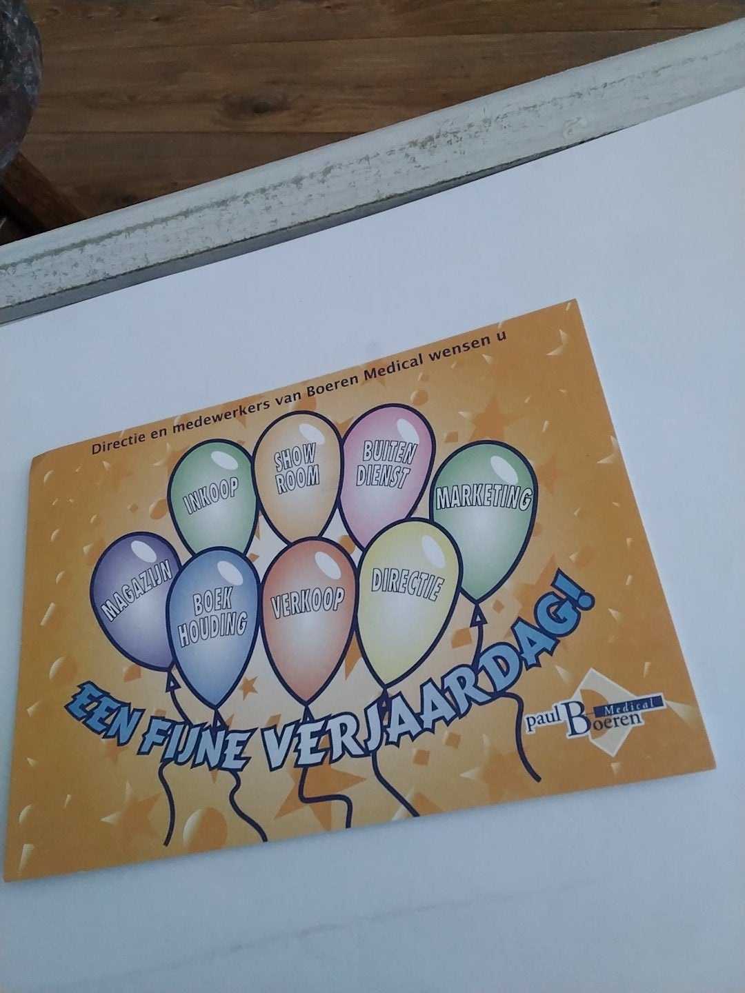 Verjaardagskaart Boeren Medical -  ballonnen, Ophalen of Verzenden