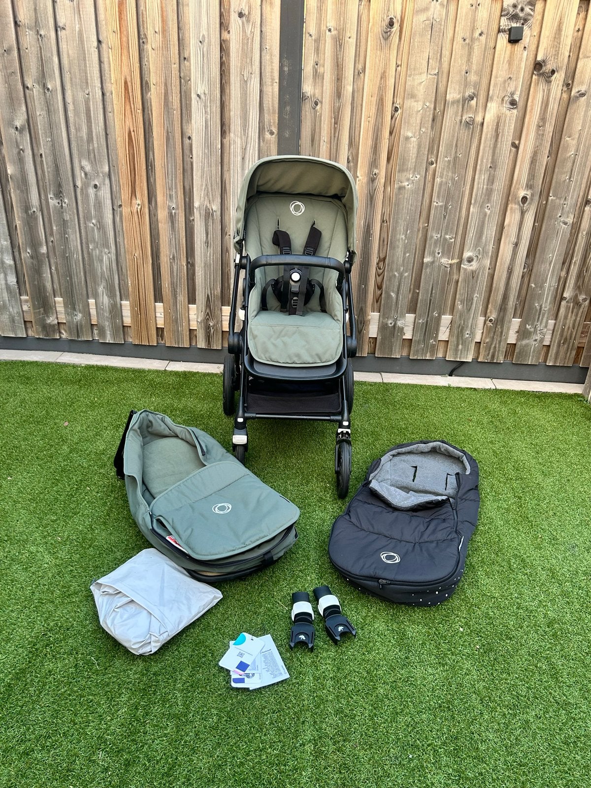 Bugaboo Fox 3 Kinderwagen Forest Green - 3 jaar gebruikt, Gebruikt, Bugaboo, Met reiswieg, Ophalen