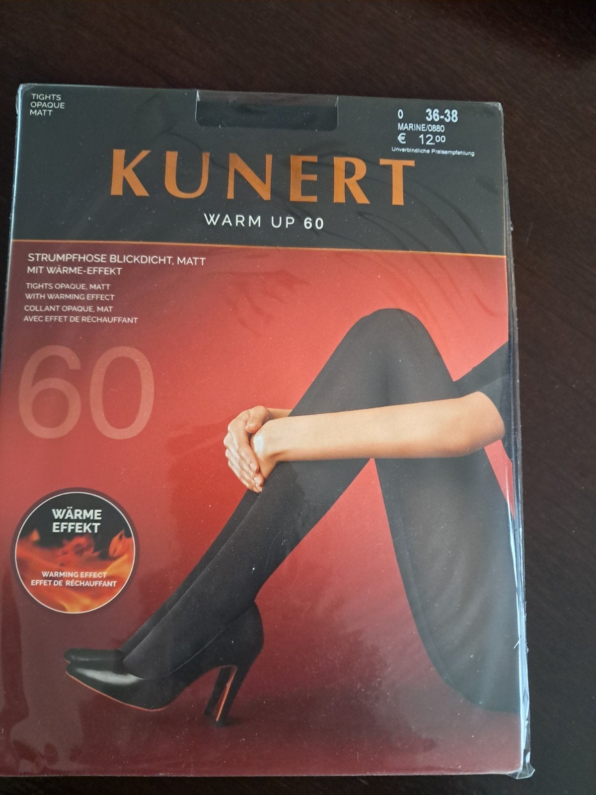 Kunert warm up 60 panty marine anthrazit en zwart 36-38, Maat 36/38 (S), Zwart, Nieuw, Ophalen of Verzenden