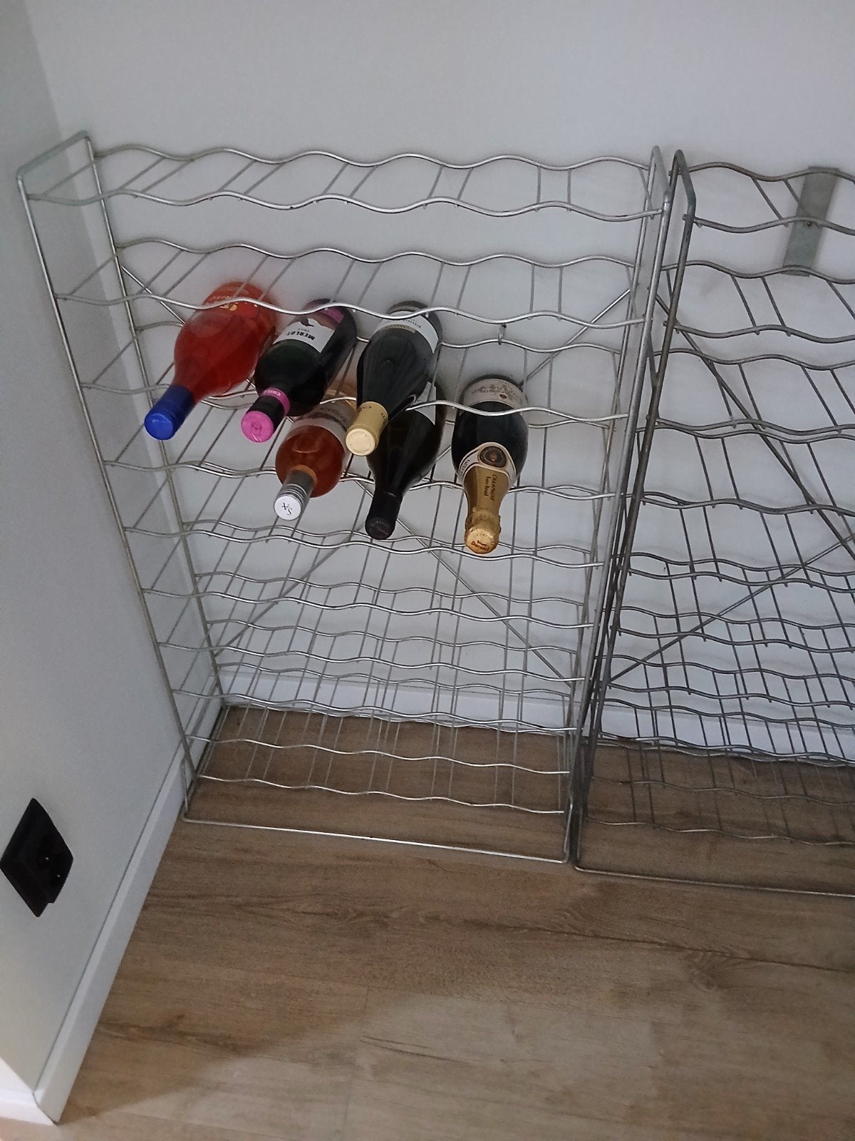 Wijnrekken voor 2x60 flessen, Ophalen, Gebruikt, 25 flessen of meer, 75 – 100