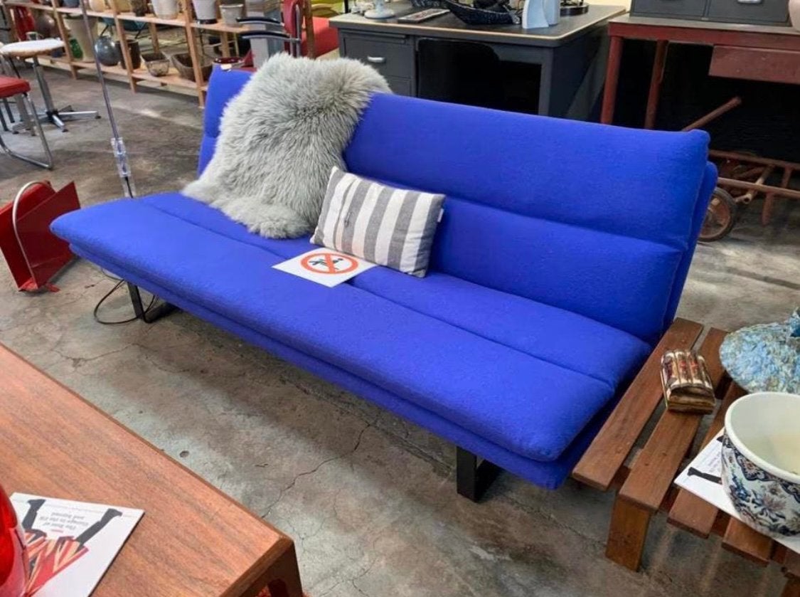 Bank blauw paarse model C683 van Kho Liang Ie voor Artifort, Huis en Inrichting, Banken | Bankstellen, Ophalen of Verzenden