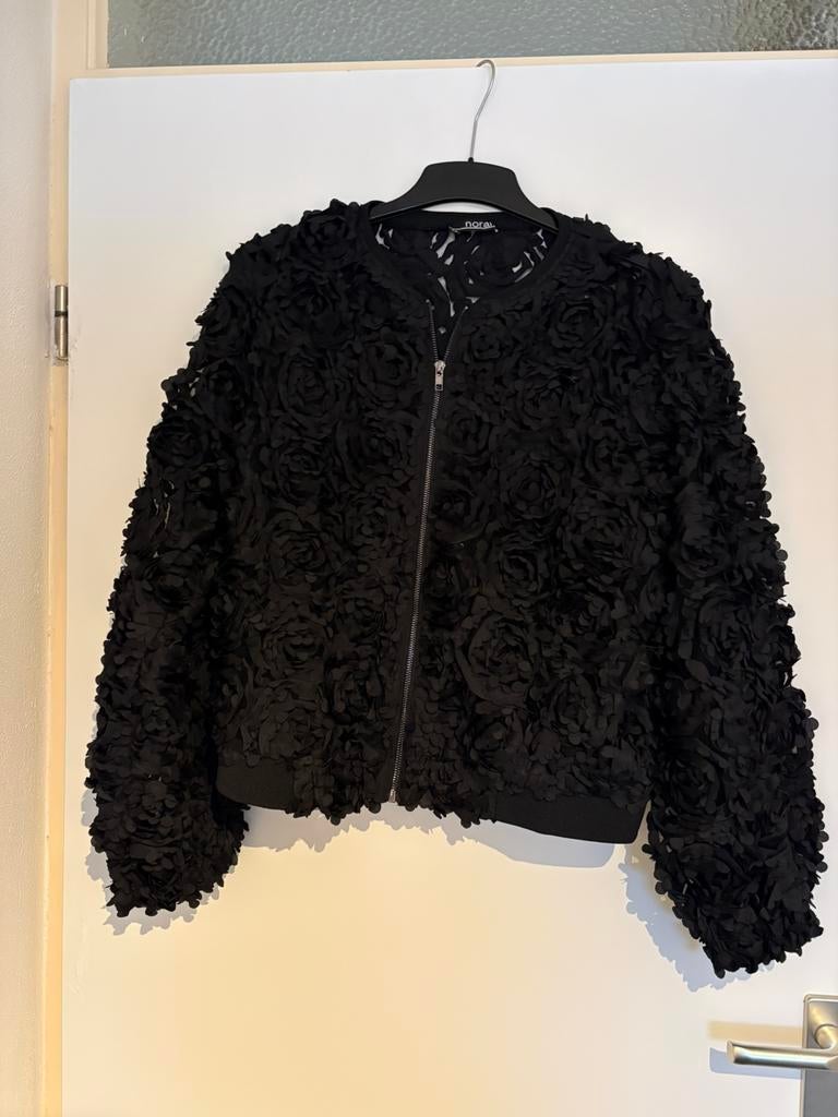 Norah bomber jasje, Kleding | Dames, Maat 38/40 (M), Zwart, Ophalen of Verzenden, Zo goed als nieuw