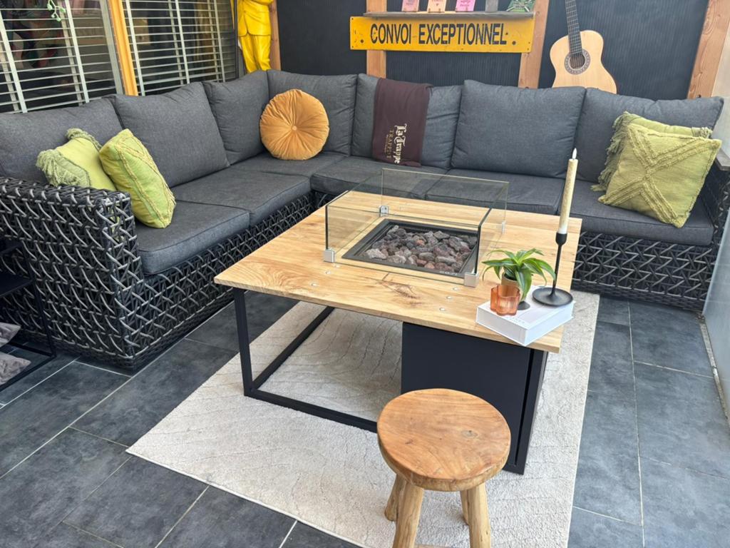 Luxe ruime en fijne tuinbank (zonder tafel), Ophalen of Verzenden, Gebruikt, Wicker