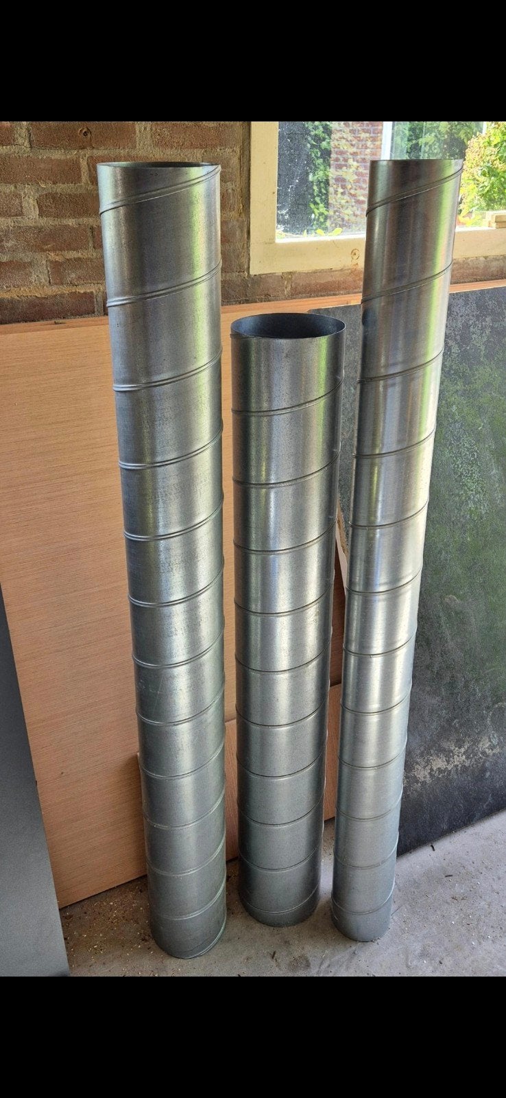 spirobuis wtw systeem 125 mm, 160 mm, 180 mm, Ophalen, Pvc, Nieuw, Minder dan 2 meter