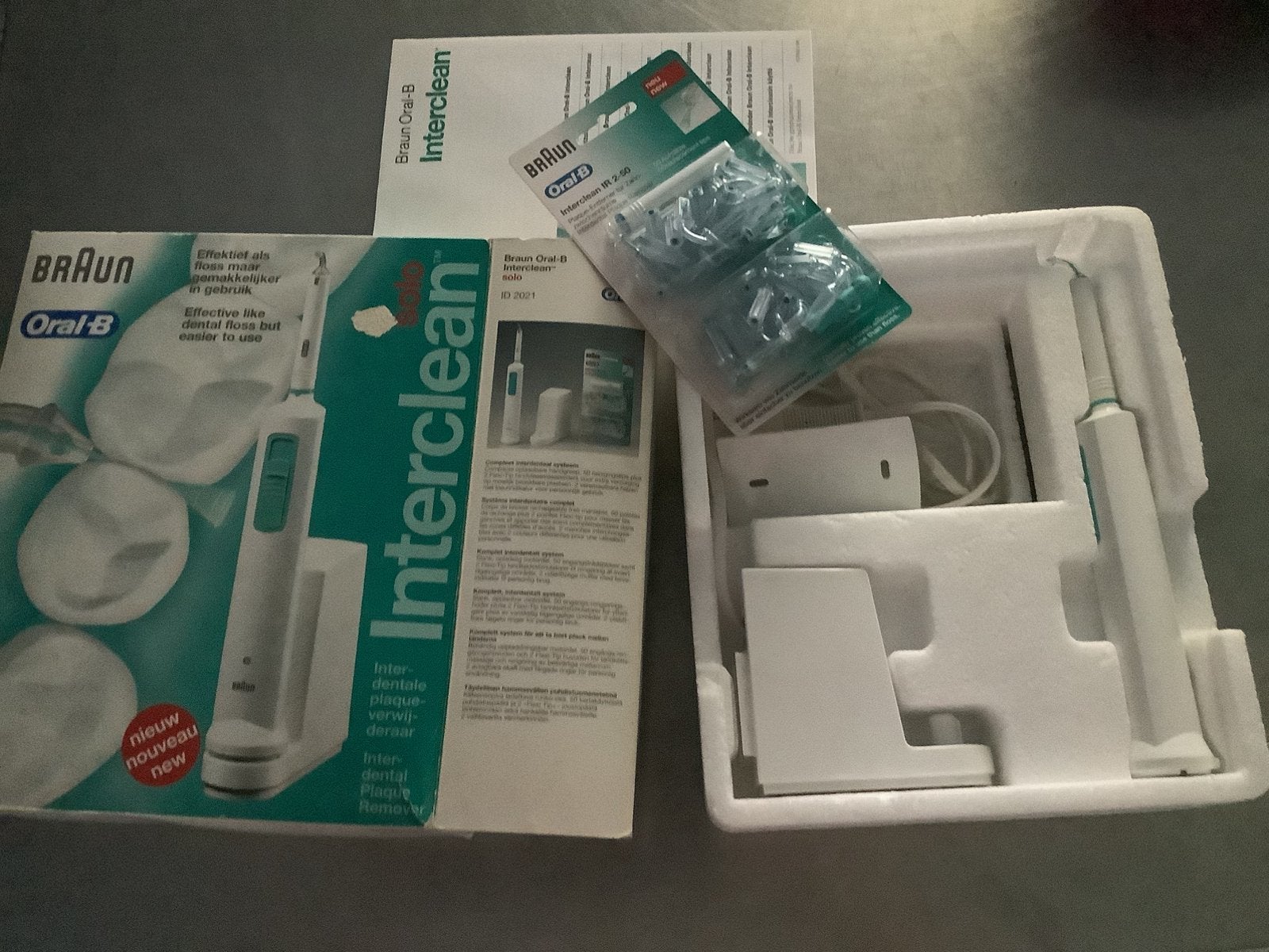 Braun oral b interclean plaque verwijderaar nieuw in doos, Ophalen of Verzenden, Nieuw, Tandenborstel