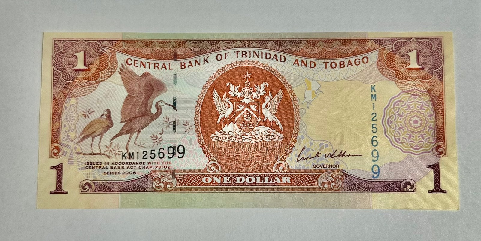 Trinidad en Tobago 1 Dollar biljet (UNC), Ophalen of Verzenden, Midden-Amerika, Los biljet