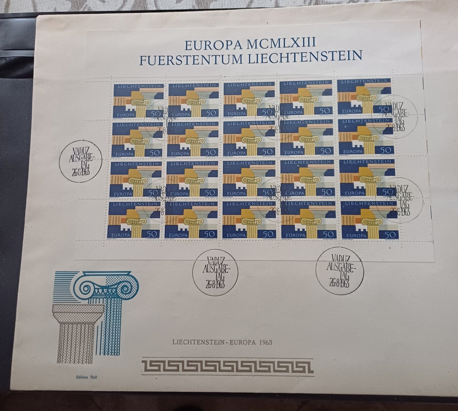 LIECHTENSTEIN grote fdc 1963 onbeschreven, Postzegels en Munten, Postzegels | Eerstedagenveloppen, Ophalen of Verzenden, Europa