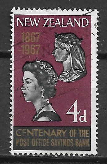 New Zealand 1966 100jr New Zealand post- en spaarbank, Ophalen of Verzenden, Gestempeld