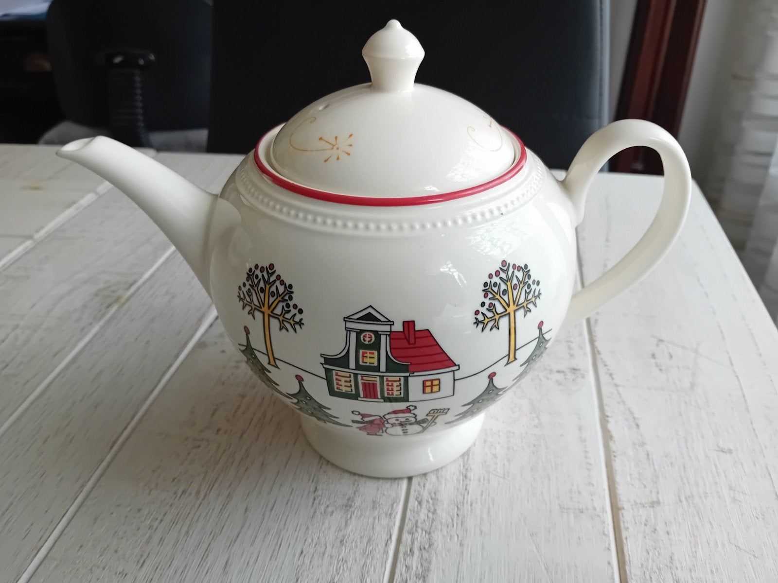 Theepot NOOIT GEBRUIKT Wedgwood Windsor Christmas kerstservi, Huis en Inrichting, Ophalen of Verzenden, Zo goed als nieuw, Porselein
