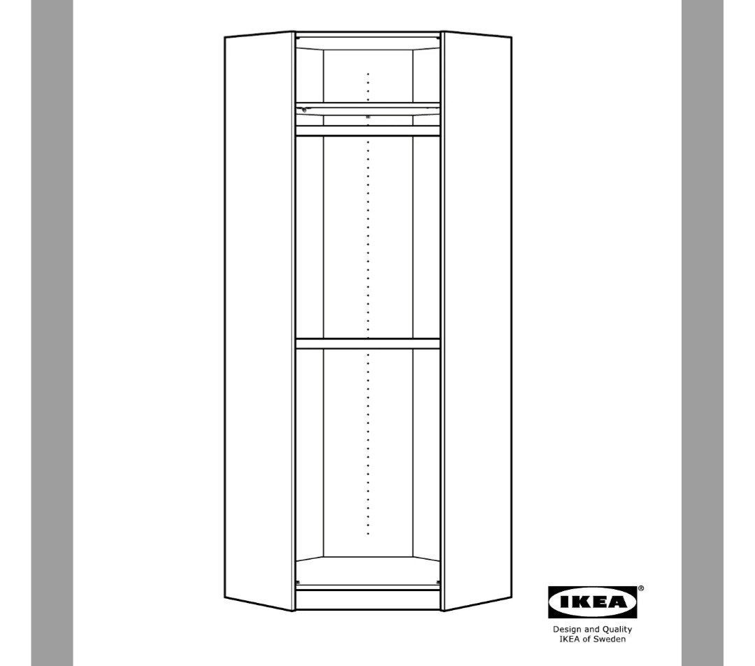 Pax hoekkast Ikea (oude versie), Ophalen, Zo goed als nieuw, 200 cm of meer