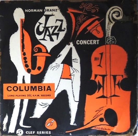 Norman Granz LP 'Jazz Concert No. 1 1950' op Columbia label, Ophalen, Gebruikt, 1940 tot 1960, 12 inch