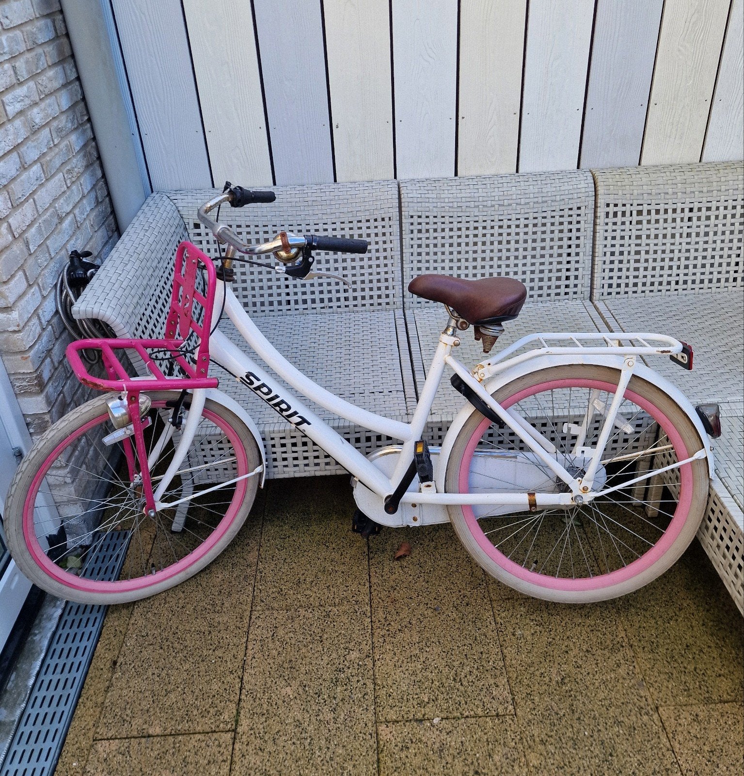 Spirit cargo meisjes fiets wit roze. 24 inch., Ophalen, Gebruikt, 24 inch