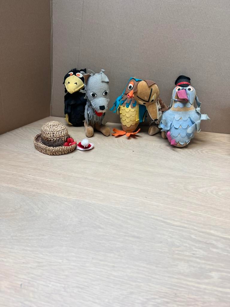 Vintage Fabeltjeskrant handpoppen 1968 Chanowski, Verzamelen, Beren en Cherished Teddies, Gebruikt, Overige typen, Ophalen of Verzenden