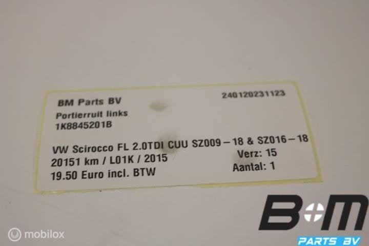 Portierruit links VW Scirocco 1K8845201B, Auto-onderdelen, Gebruikt