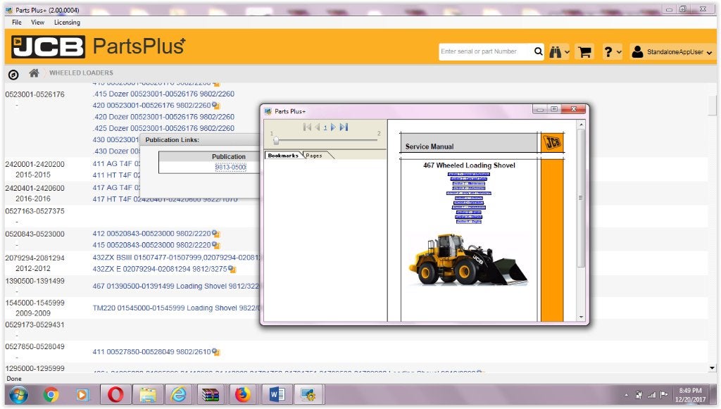 JCB SERVICE PARTS PRO 1.18 SPP 2015 + SERVICE MANUALS, Verzenden