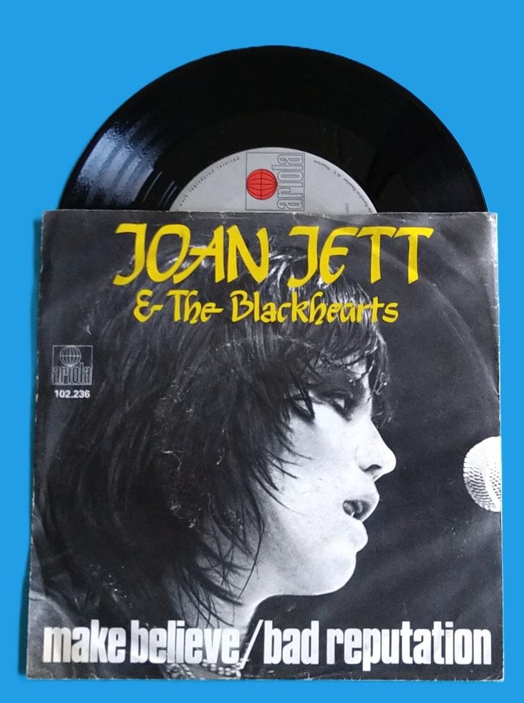 Joan Jett - Make Believe / Bad Reputation (Zeer Zeldzaam*), Verzenden, Zo goed als nieuw, 7 inch, Pop