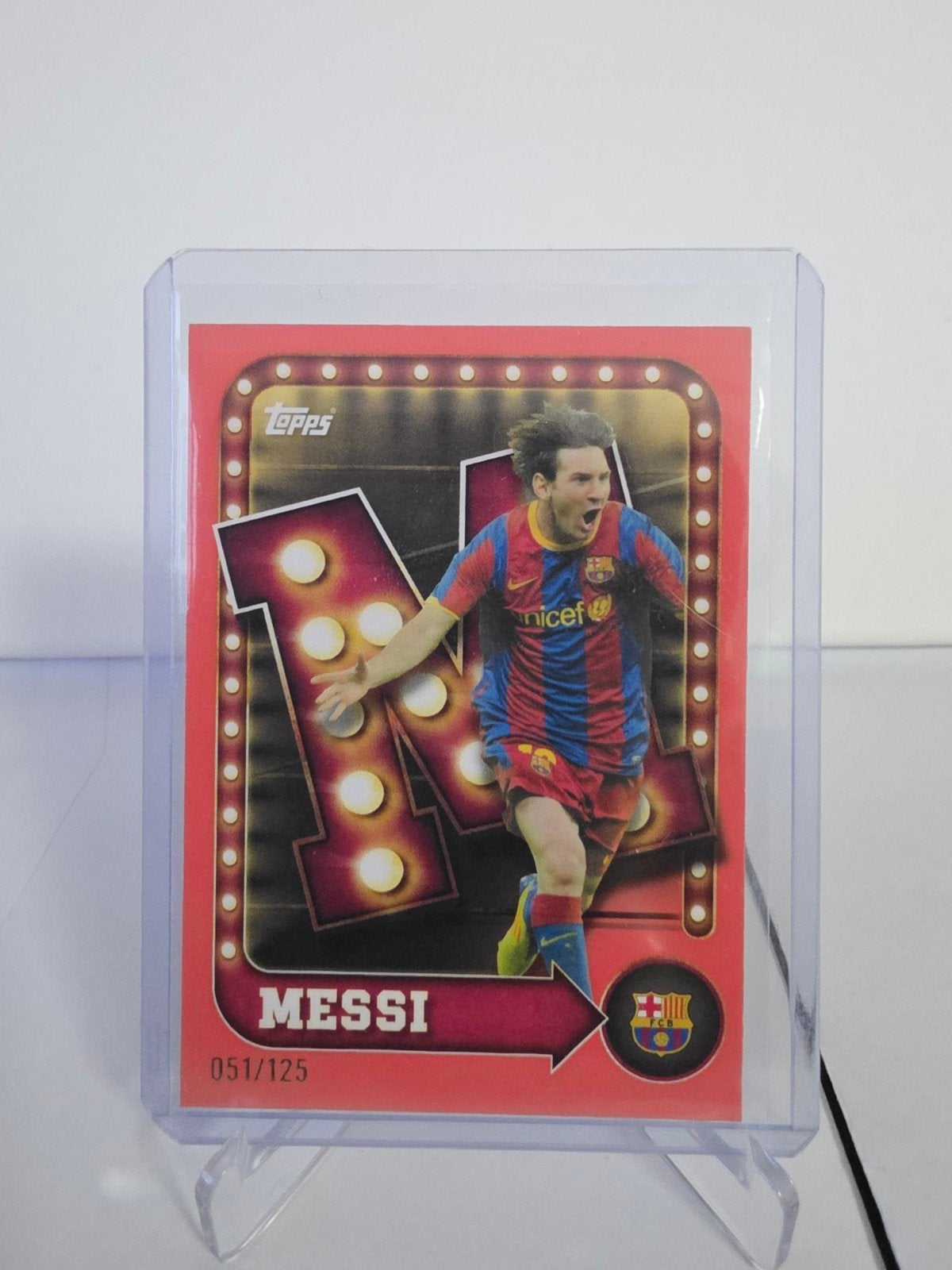 Lionel Messi 051/125 Inc verzenden, Ophalen of Verzenden, Nieuw, Buitenlandse clubs, Spelerskaart