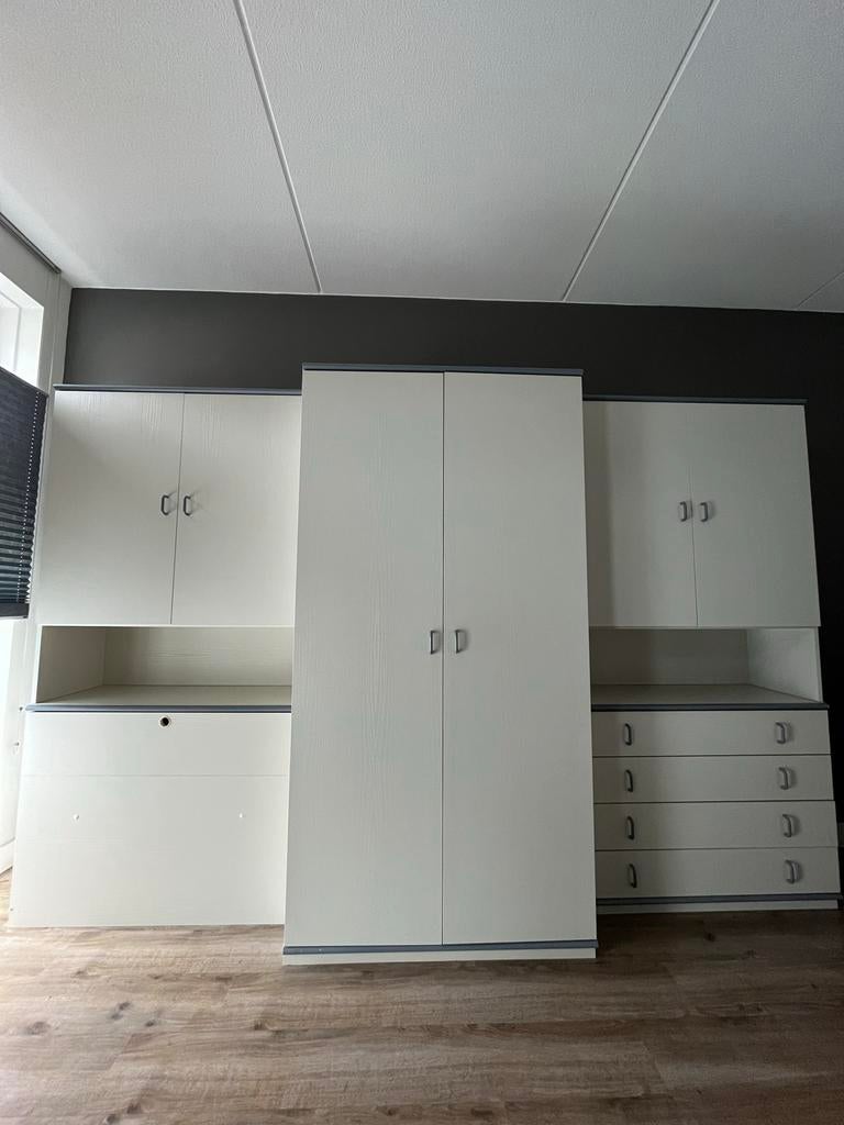 Complete kastenwand met bureau en lades, Ophalen, Gebruikt, 200 cm of meer, Met lade(s)