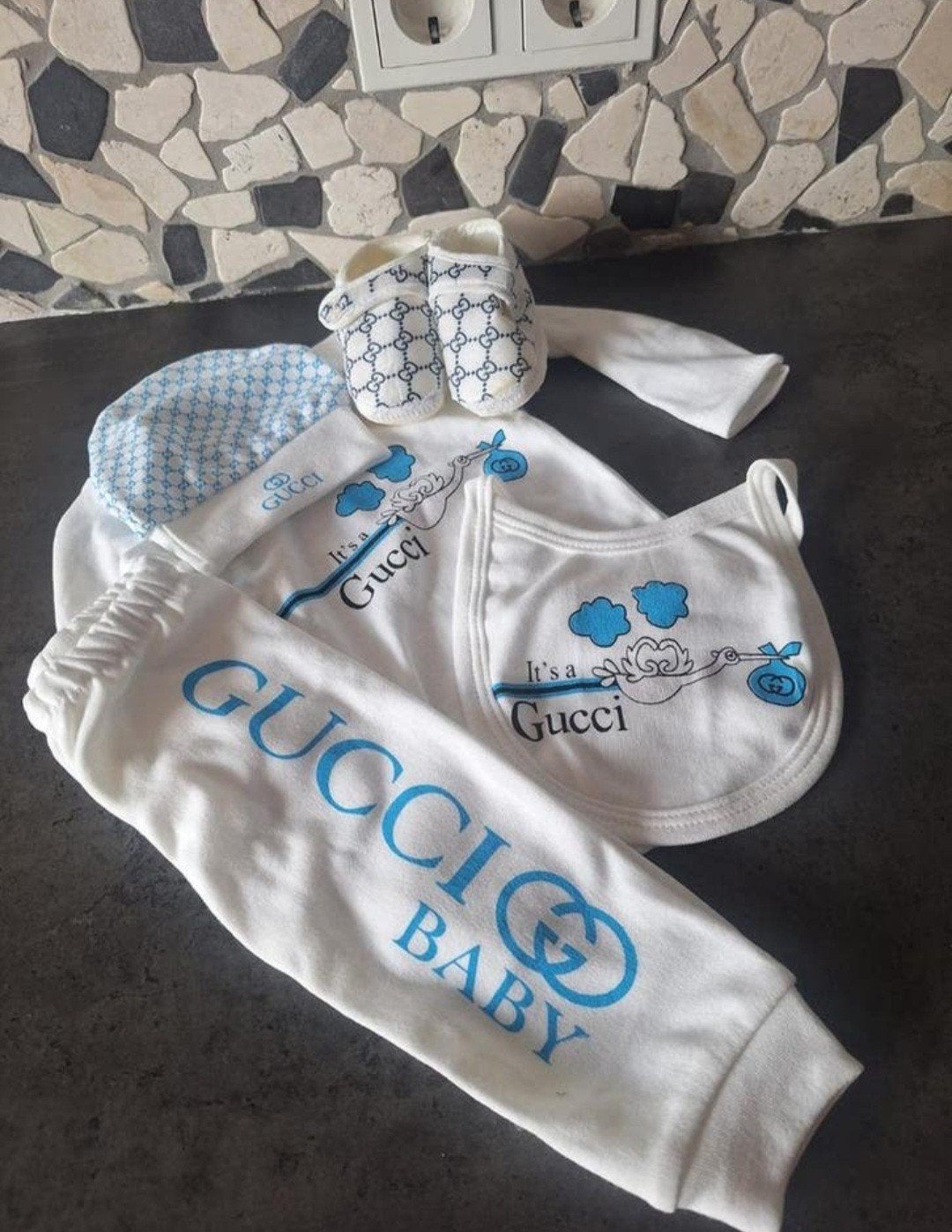 Baby kinder kleding New born 5 delig Baby Gucci, Ophalen of Verzenden, Nieuw