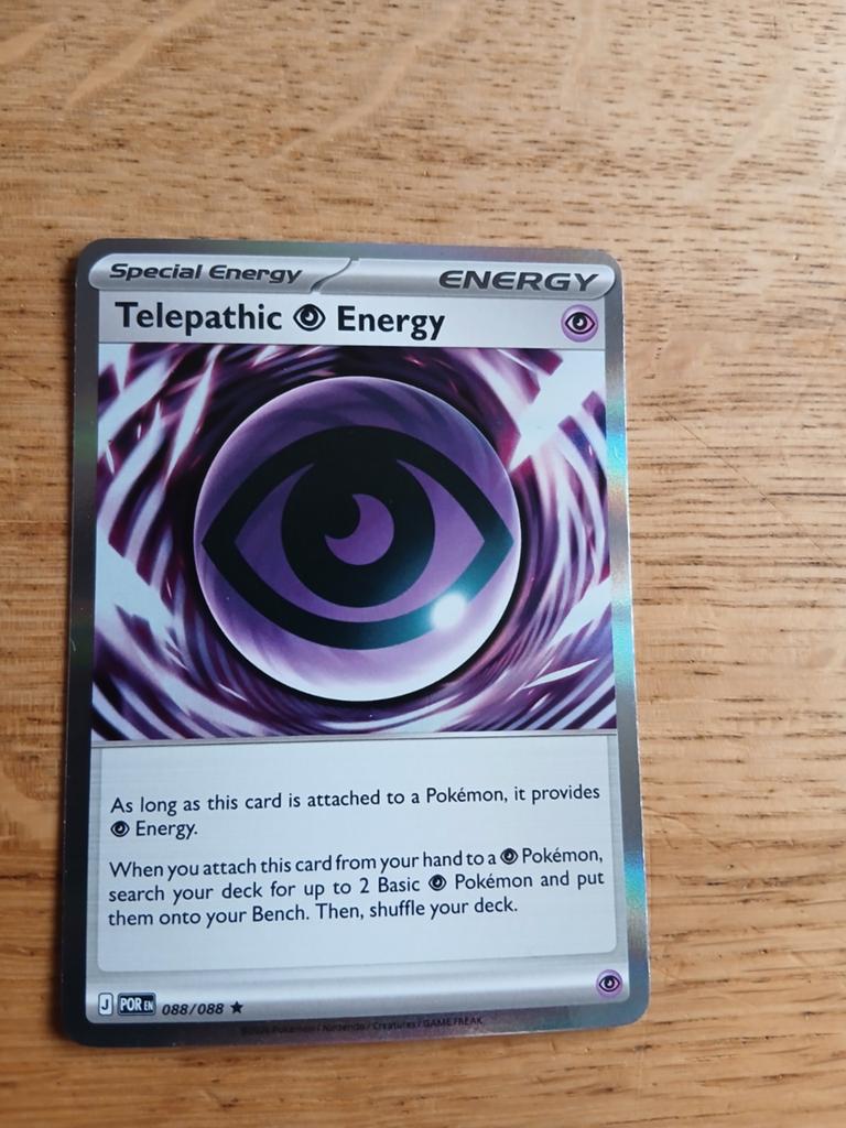 Pokémon TCG Telepathic Energy Kaart 088/088, Ophalen of Verzenden, Zo goed als nieuw, Losse kaart